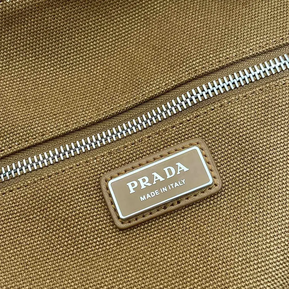 Prada Unisex Canvas Duffle Bag-Brown 2VC051 8 Prada Unisex Canvas Duffle Bag-Brown 2VC051
