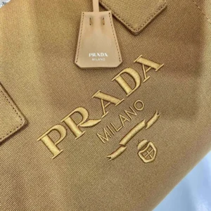 Prada Unisex Canvas Duffle Bag-Brown 2VC051