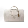 Prada Unisex Canvas Duffle Bag-White 2VC051 12 Prada Unisex Canvas Duffle Bag-White 2VC051