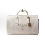 Prada Unisex Canvas Duffle Bag-White 2VC051