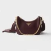 Prada Unisex Re-Edition 2005 Saffiano Leather Bag-Maroon 1BH204