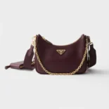 Prada Unisex Re-Edition 2005 Saffiano Leather Bag-Maroon 1BH204
