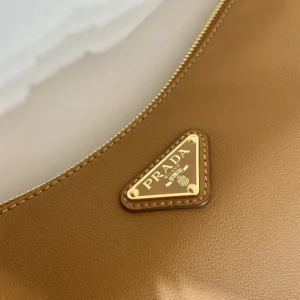 Prada Women Aimée Large Leather Shoulder Bag-Brown 1BC228