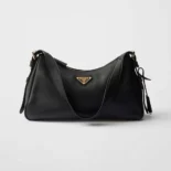 Prada Women Aimée Medium Leather Shoulder Bag-Black 1BC229