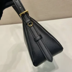 Prada Women Aimée Medium Leather Shoulder Bag-Black 1BC229