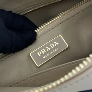 Prada Women Aimée Medium Leather Shoulder Bag-Sandy 1BC229