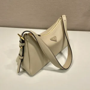 Prada Women Aimée Medium Leather Shoulder Bag-Sandy 1BC229