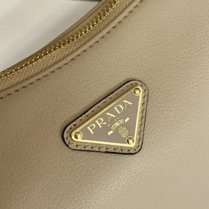 Prada Women Aimée Medium Leather Shoulder Bag-Sandy 1BC229