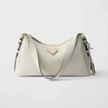 Prada Women Aimée Medium Leather Shoulder Bag-White 1BC229
