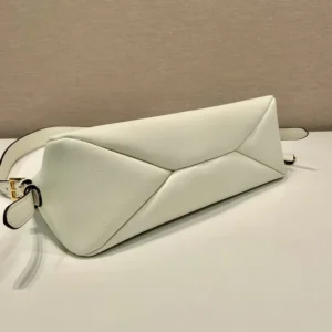 Prada Women Aimée Medium Leather Shoulder Bag-White 1BC229