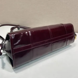 Prada Women Bonnie Medium Leather Handbag-Maroon 1BA4262CYR