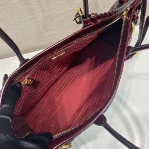 Prada Women Bonnie Medium Leather Handbag-Maroon 1BA4332CYR