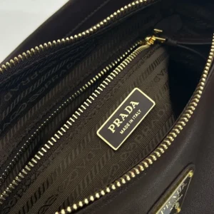 Prada Women Explore Large Nappa Leather Bag-Dark Brown