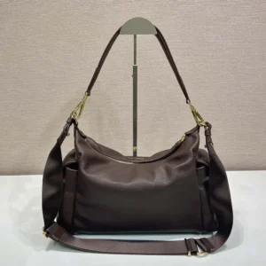 Prada Women Explore Large Nappa Leather Bag-Dark Brown