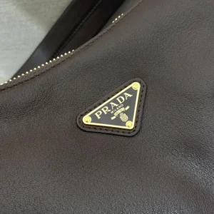 Prada Women Explore Large Nappa Leather Bag-Dark Brown