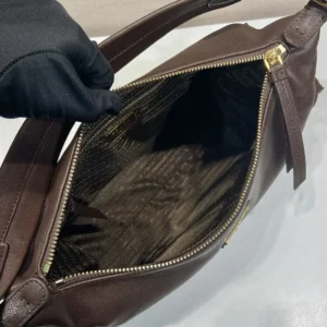 Prada Women Explore Large Nappa Leather Bag-Dark Brown