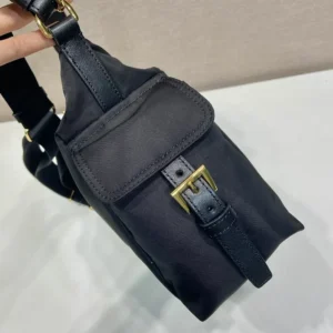 Prada Women Explore Large Re-Nylon And Leather Bag-Black 1BC264RDLN