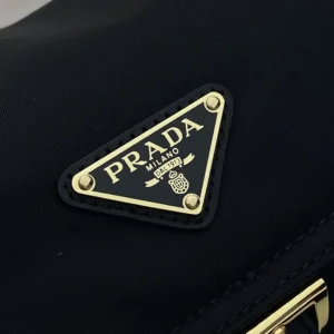 Prada Women Explore Large Re-Nylon Shoulder Bag With Flap-Black 1BD391