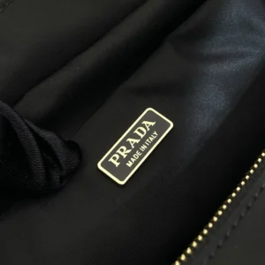 Prada Women Explore Medium Re-Nylon And Leather Tote Bag-Black