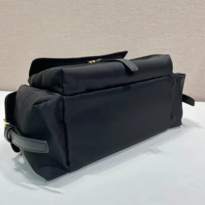 Prada Women Explore Medium Re-Nylon And Leather Tote Bag-Black