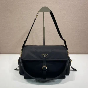 Prada Women Explore Medium Re-Nylon Shoulder Bag With Flap 1BD394
