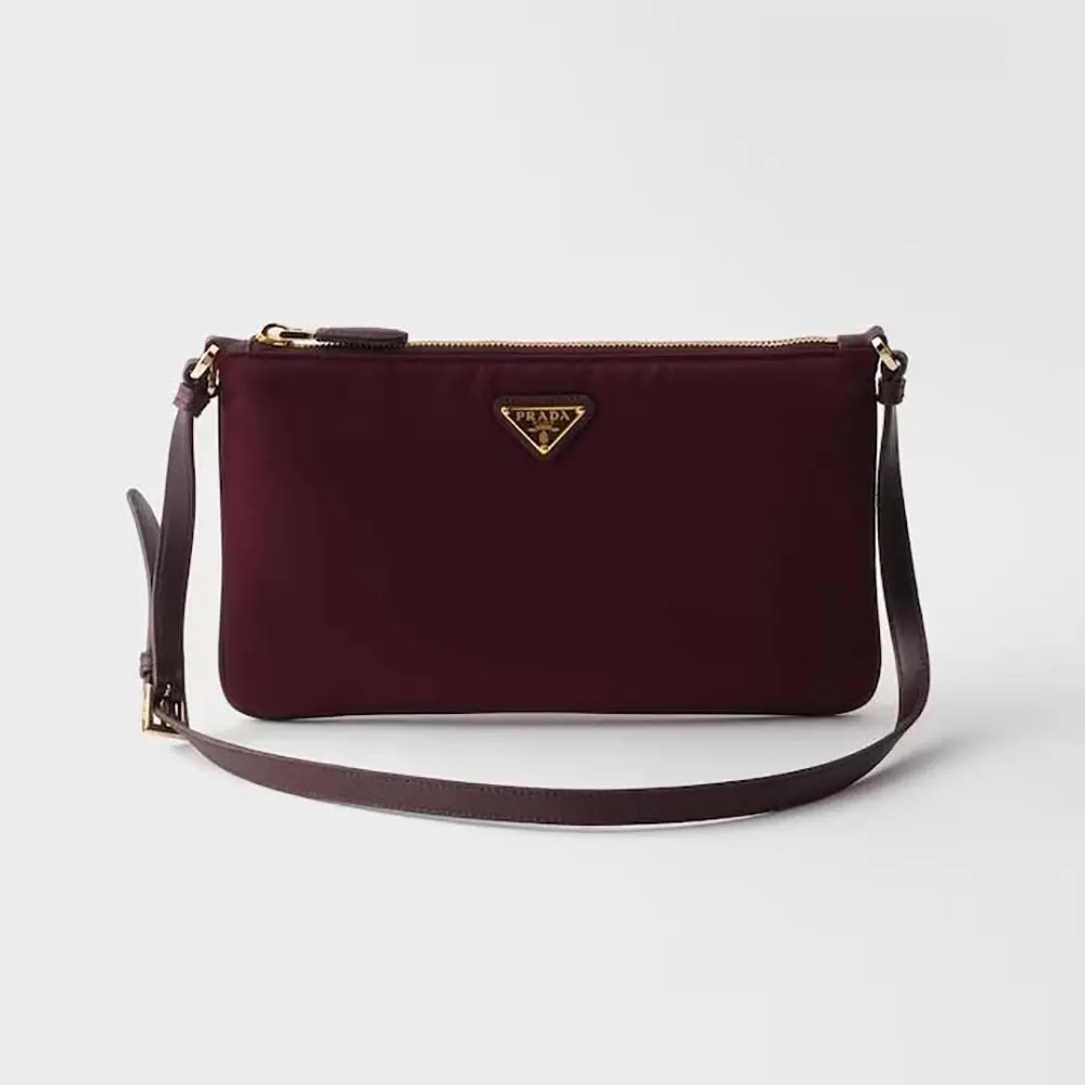 Prada Women Re-Nylon Pouch Enameled Metal Triangle Logo 1NE545 1 Prada Women Re-Nylon Pouch Enameled Metal Triangle Logo 1NE545
