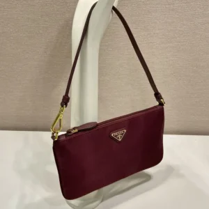 Prada Women Re-Nylon Pouch Enameled Metal Triangle Logo 1NE545