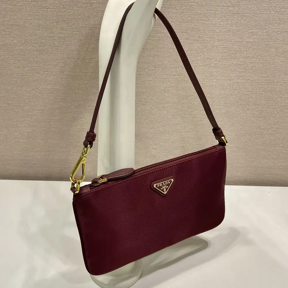 Prada Women Re-Nylon Pouch Enameled Metal Triangle Logo 1NE545 4 Prada Women Re-Nylon Pouch Enameled Metal Triangle Logo 1NE545