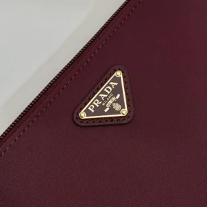 Prada Women Re-Nylon Pouch Enameled Metal Triangle Logo 1NE545