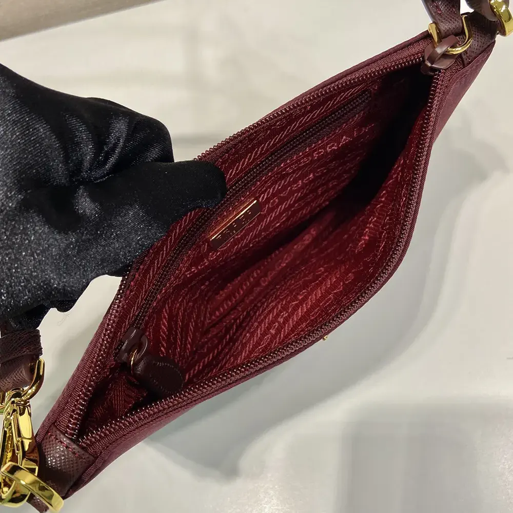 Prada Women Re-Nylon Pouch Enameled Metal Triangle Logo 1NE545 8 Prada Women Re-Nylon Pouch Enameled Metal Triangle Logo 1NE545