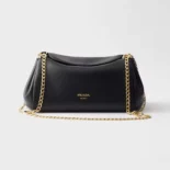 Prada Women Tumulte Small Nappa Leather Bag-Black 1BD395