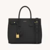 Saint Laurent YSL Women Baby Sac De Jour In Supple Grained Leather-Black
