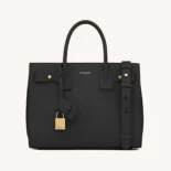 Saint Laurent YSL Women Baby Sac De Jour In Supple Grained Leather-Black