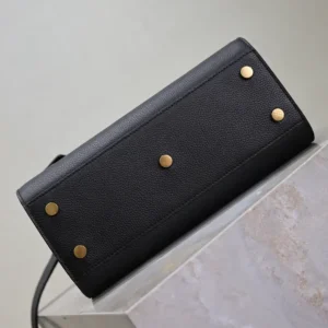 Saint Laurent YSL Women Baby Sac De Jour In Supple Grained Leather-Black
