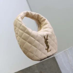 Saint Laurent YSL Women Icarino In Quilted Nappa-Beige