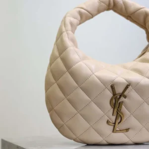 Saint Laurent YSL Women Icarino In Quilted Nappa-Beige