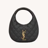 Saint Laurent YSL Women Icarino In Quilted Nappa-Black