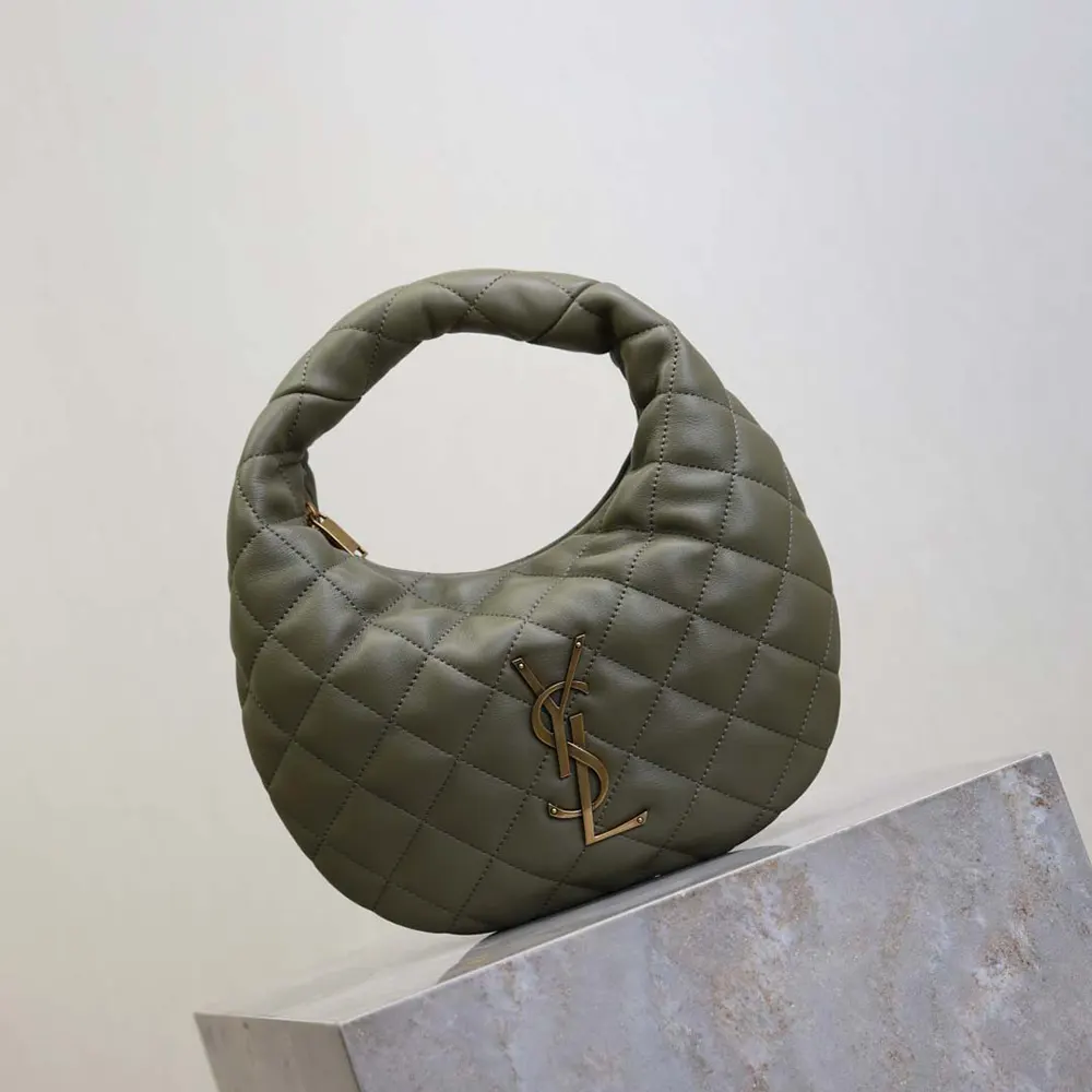 Saint Laurent YSL Women Icarino In Quilted Nappa-Dark Green 4 Saint Laurent YSL Women Icarino In Quilted Nappa-Dark Green