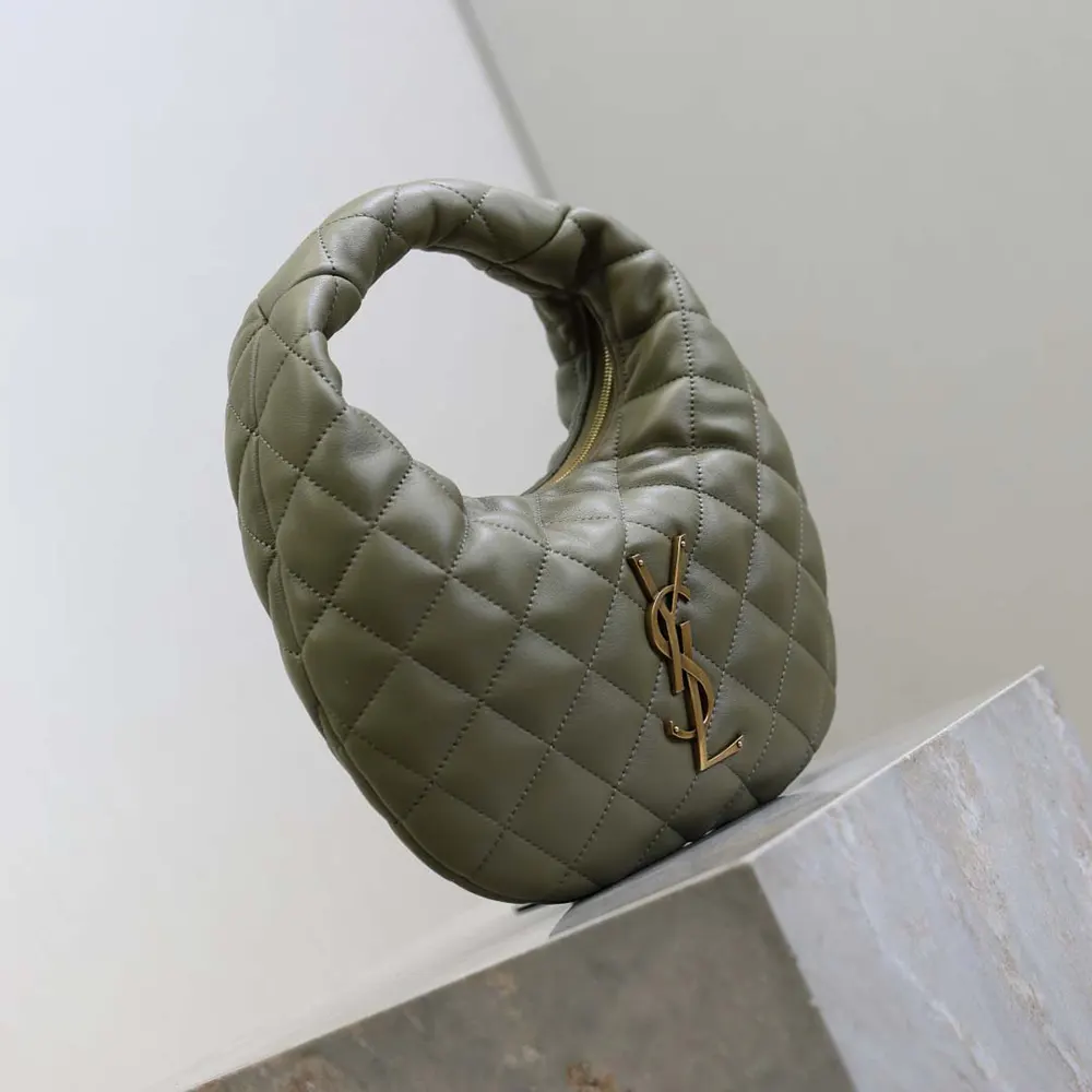 Saint Laurent YSL Women Icarino In Quilted Nappa-Dark Green 5 Saint Laurent YSL Women Icarino In Quilted Nappa-Dark Green