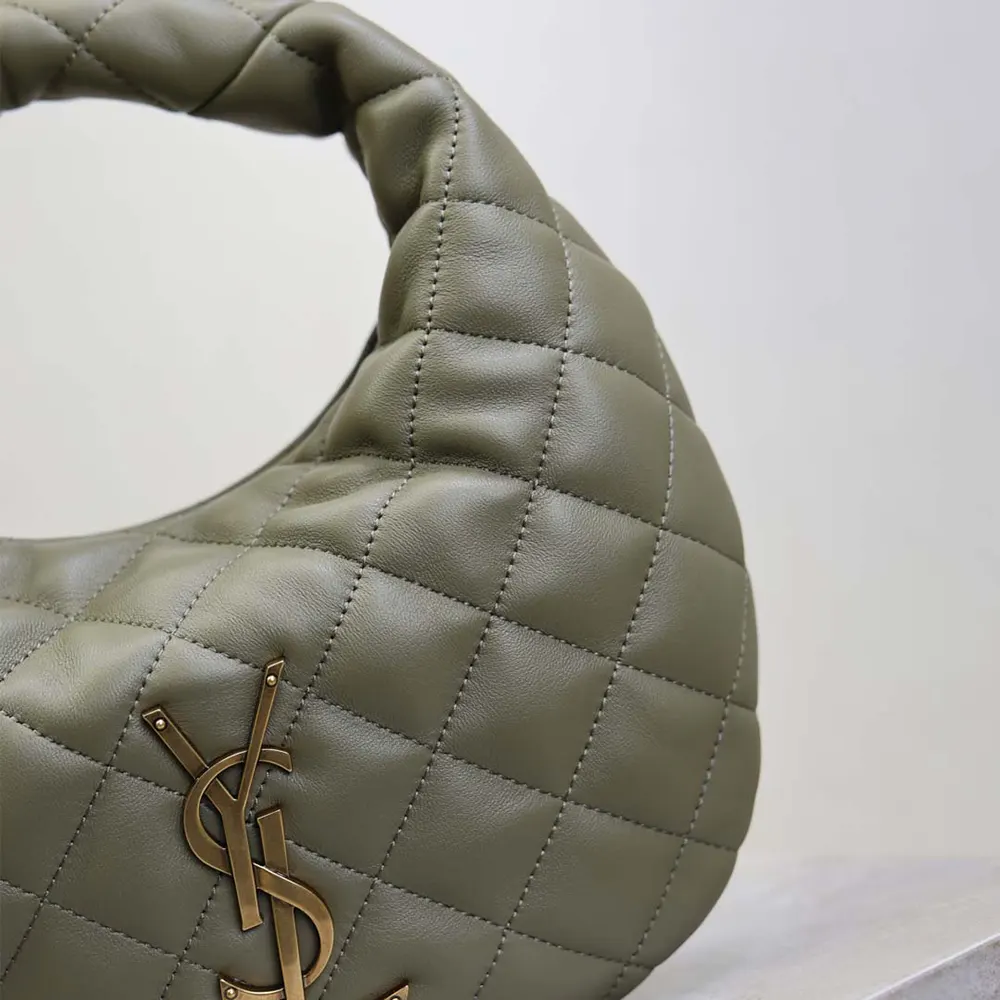 Saint Laurent YSL Women Icarino In Quilted Nappa-Dark Green 9 Saint Laurent YSL Women Icarino In Quilted Nappa-Dark Green