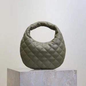 Saint Laurent YSL Women Icarino In Quilted Nappa-Dark Green