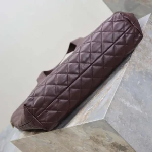 Saint Laurent YSL Women Large Icare In Quilted Nappa Lambskin-Maroon