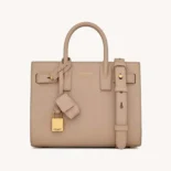 Saint Laurent YSL Women Nano Sac De Jour In Supple Grained Leather-Beige