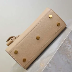 Saint Laurent YSL Women Nano Sac De Jour In Supple Grained Leather-Beige