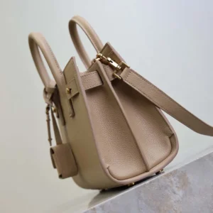 Saint Laurent YSL Women Nano Sac De Jour In Supple Grained Leather-Beige