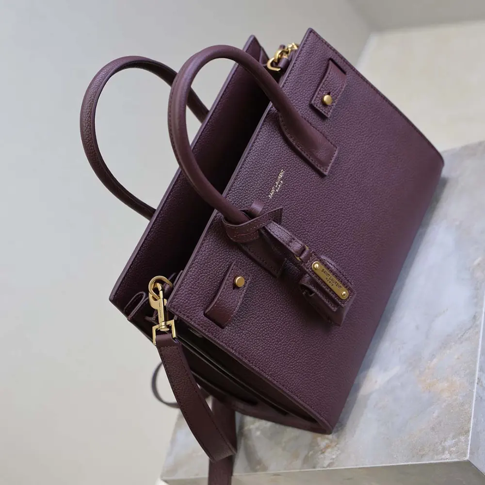 Saint Laurent YSL Women Nano Sac De Jour In Supple Grained Leather-Maroon 7 Saint Laurent YSL Women Nano Sac De Jour In Supple Grained Leather-Maroon