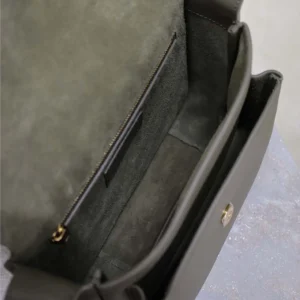 Saint Laurent YSL Women Niki Satchel In Leather-Dark Green