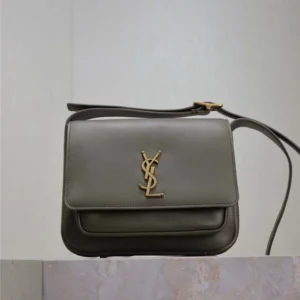Saint Laurent YSL Women Niki Satchel In Leather-Dark Green