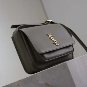 Saint Laurent YSL Women Niki Satchel In Leather-Dark Green