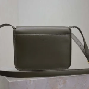 Saint Laurent YSL Women Niki Satchel In Leather-Dark Green